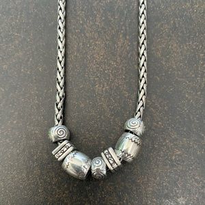 Brighton silver plated necklace with 7 bead charms